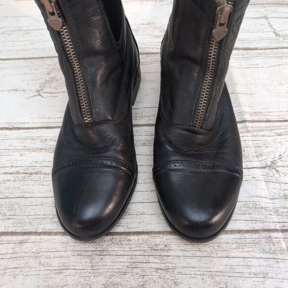 Ariat Black Leather Heritage Breeze Zip Paddock Boots Women Size 7 - Picture 2 of 8